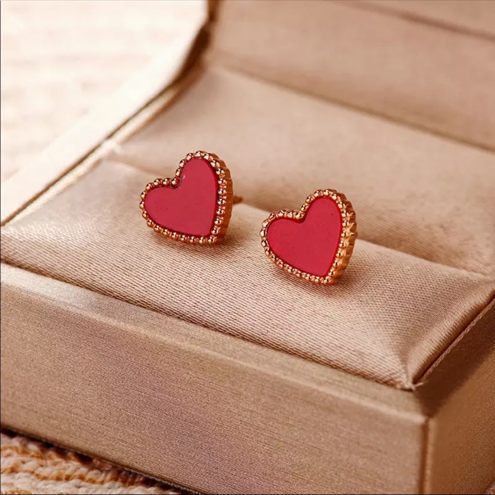 Red Hearts ♥️ Stainless Steel Earings